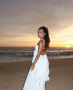 Strapless Long Dress for Women with Floral Details