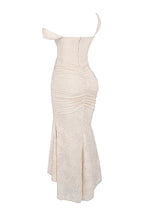 Mid-length floral pattern women's dress with wide straps