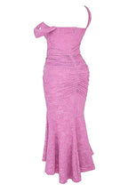 Mid-length floral pattern women's dress with wide straps