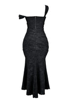 Mid-length floral pattern women's dress with wide straps