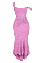 Mid-length floral pattern women's dress with wide straps