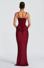 Long Fitted Dress for Women with Open Back