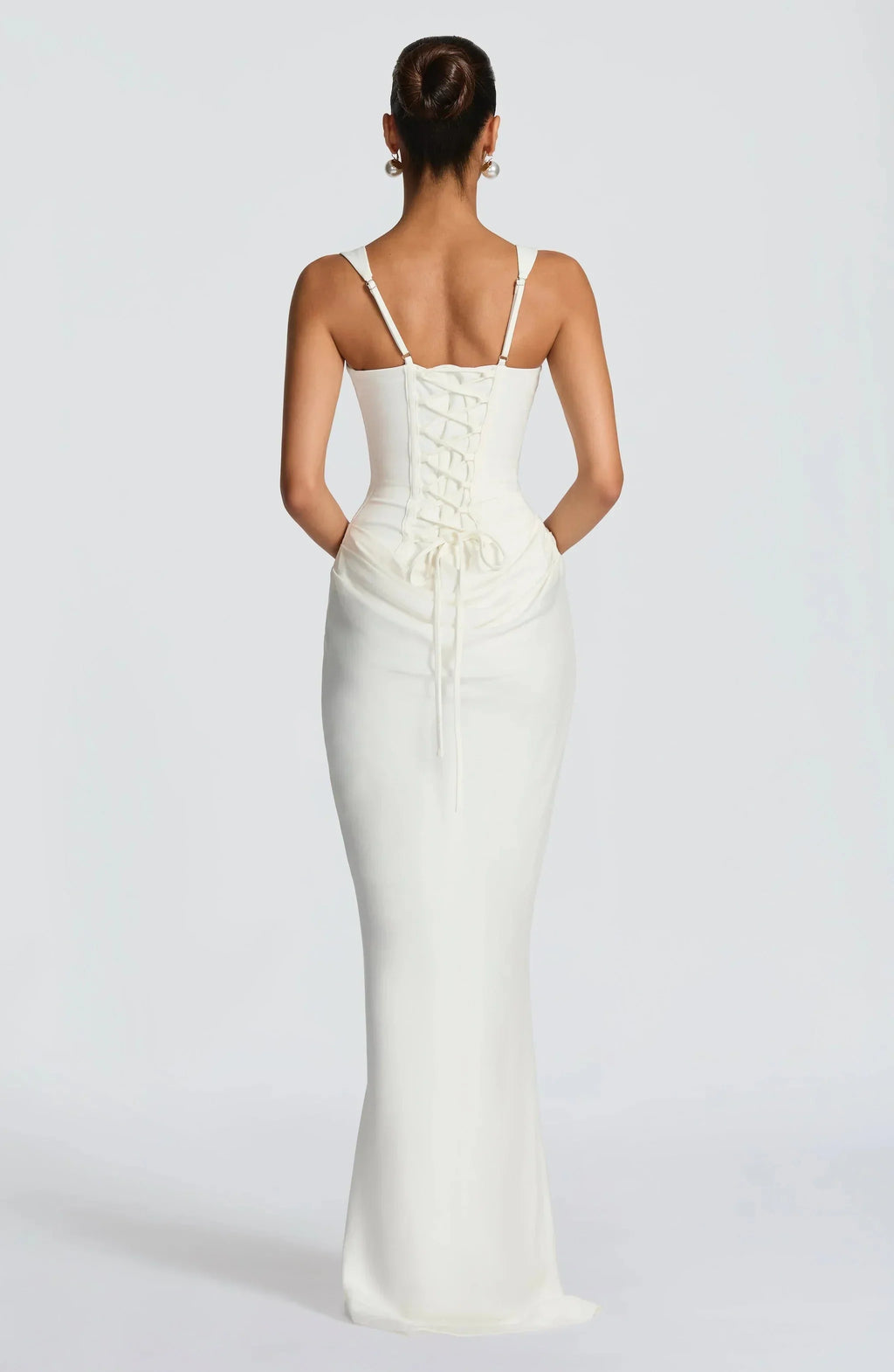 Long Fitted Dress for Women with Open Back