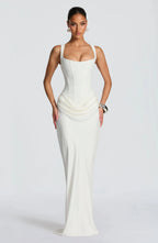 Long Fitted Dress for Women with Open Back