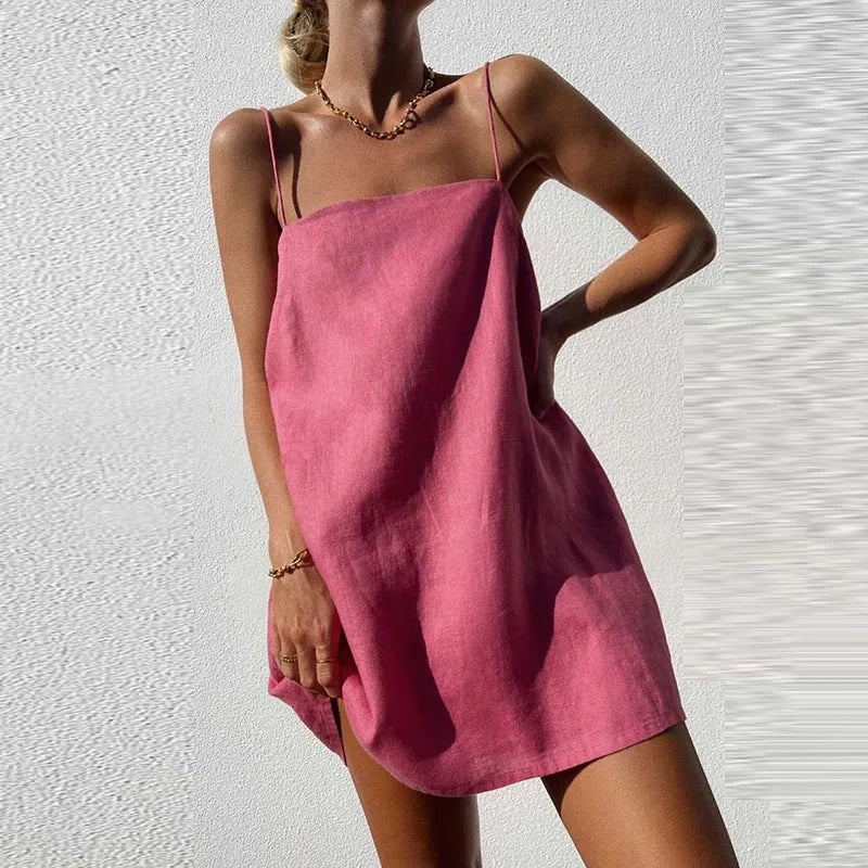 Women's Cowl Neck Slip Midi Dress