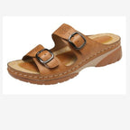 Women's Genuine Leather Flat Strappy Sandals