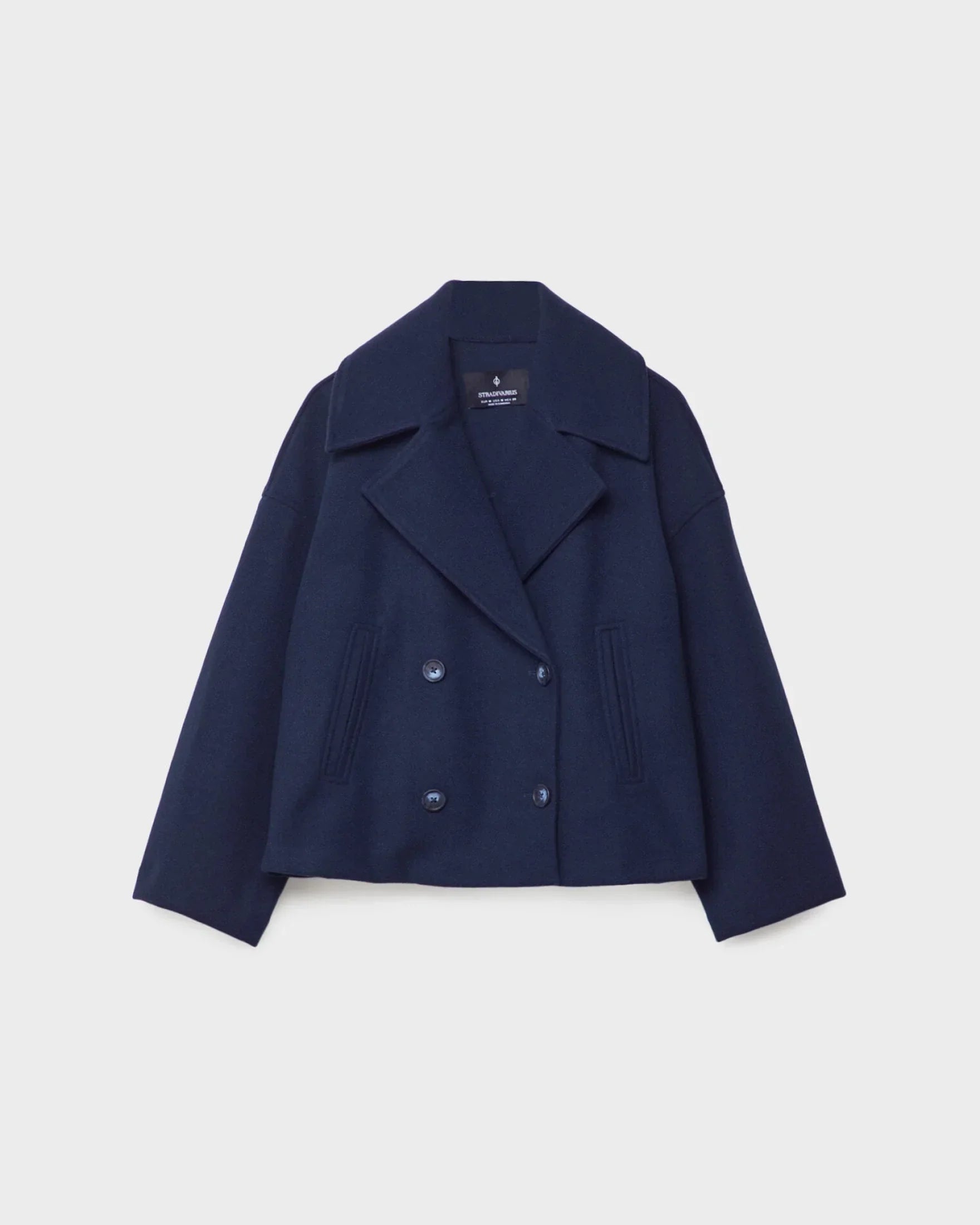 Short Crossed Wool Winter Jacket