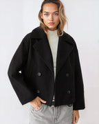 Short Crossed Wool Winter Jacket
