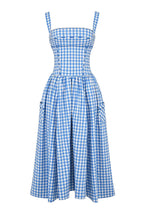 Gingham Print Midi Dress