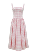 Gingham Print Midi Dress
