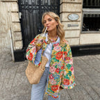 Single Breasted Round Button Blazer