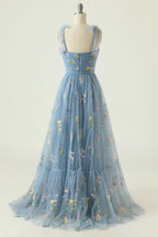 Women's Floral Embroidered Tulle Ball Gown