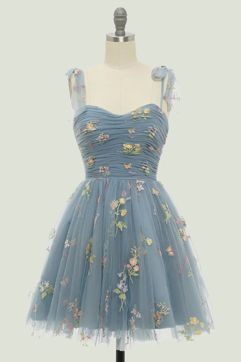 Geborduurde Tulle Galajurk Met Bloemen Voor Dames