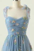Women's Floral Embroidered Tulle Ball Gown