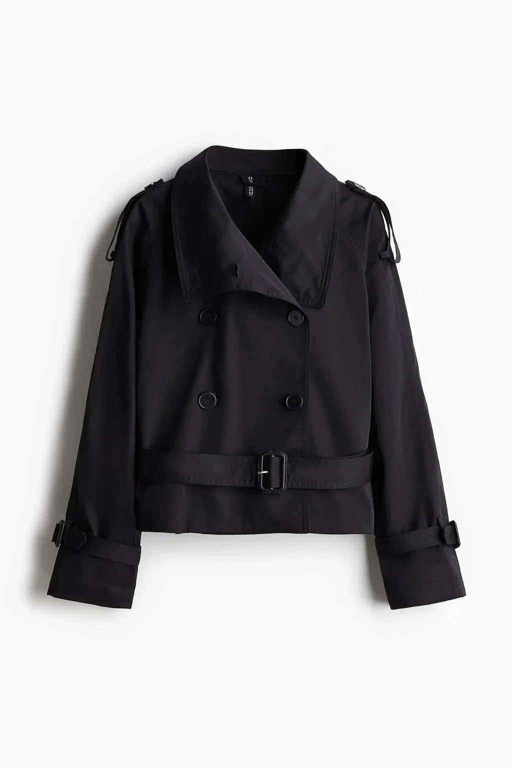 High Collar Belted Trench Coat