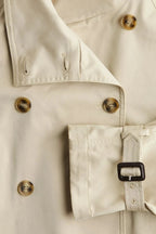 High Collar Belted Trench Coat