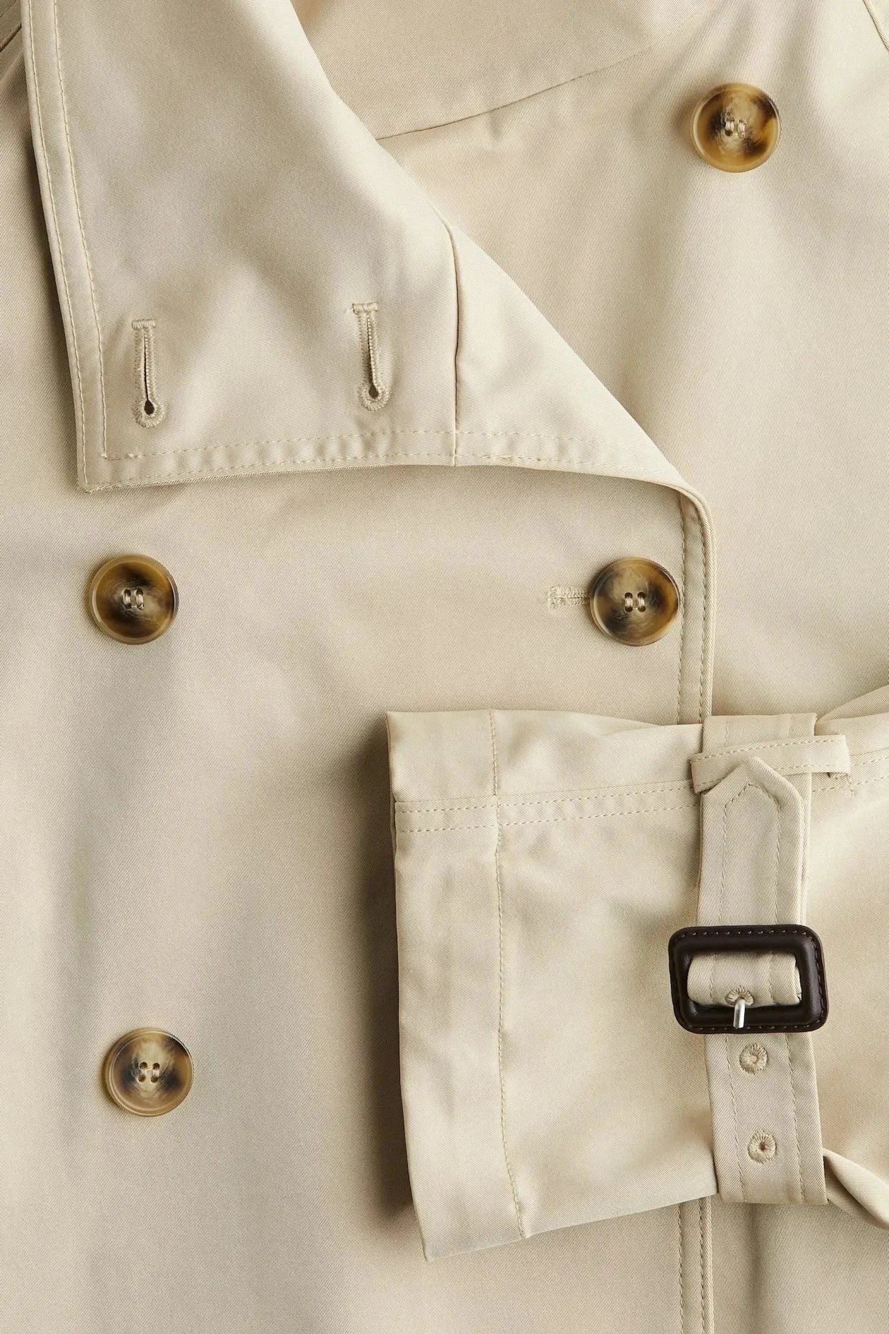 High Collar Belted Trench Coat
