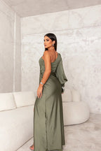 Women’s Sleeveless Maxi Dress – High Side Split – Floor-Length Evening Gown