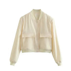 Casual Pocket Front Bomber Jacket