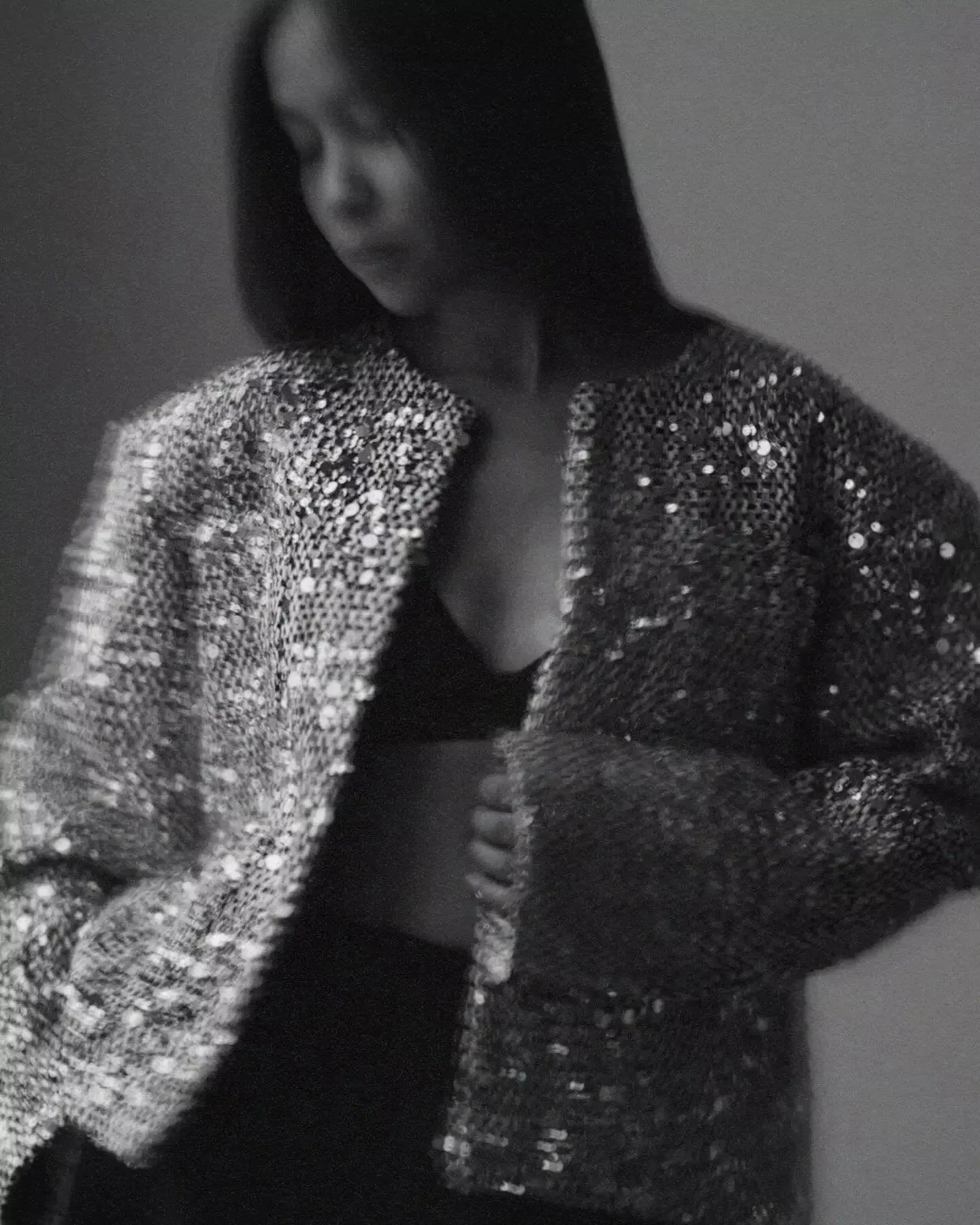 Silver Sequin Sparkling Bomber Jacket