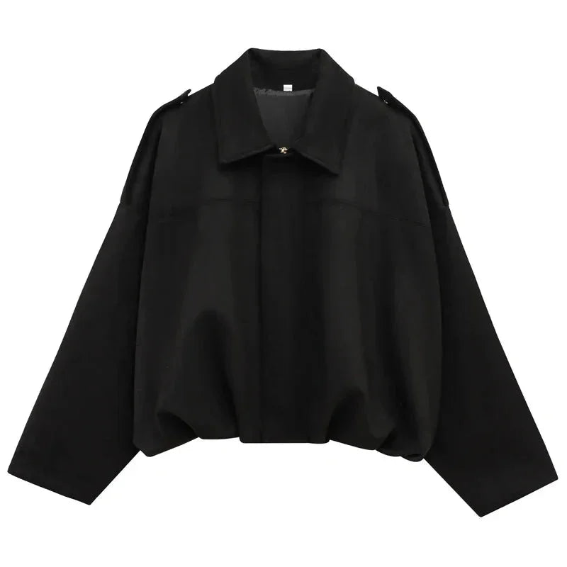 Oversized Zip-Up Trendy Bomber Jacket