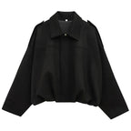 Oversized Zip-Up Trendy Bomber Jacket