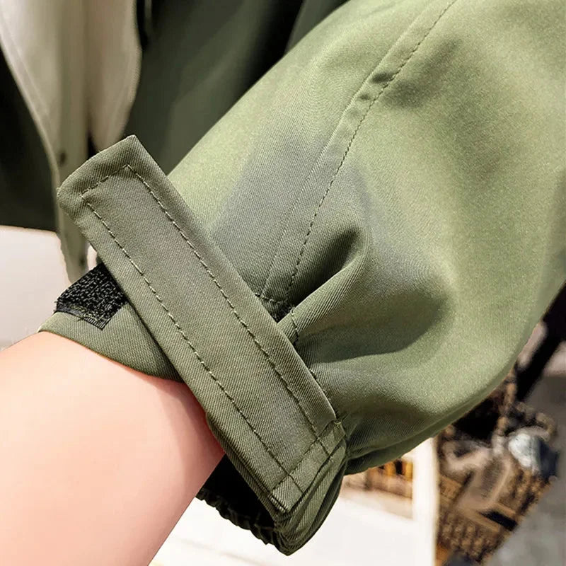 Windbreaker Jacket Removable Hood Shell