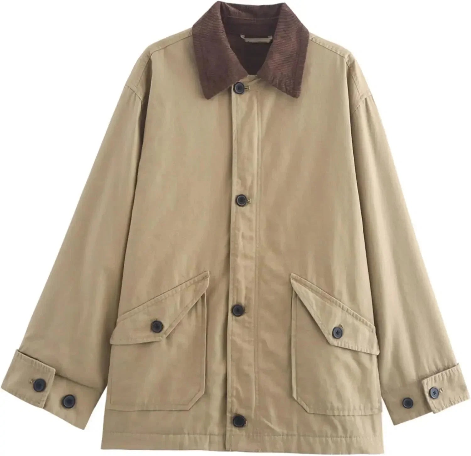 Mid-Season Corduroy Collar Casual Jacket