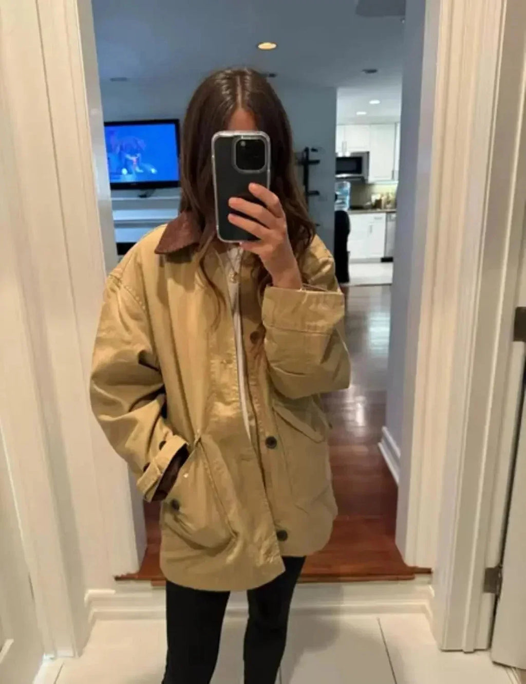 Mid-Season Corduroy Collar Casual Jacket