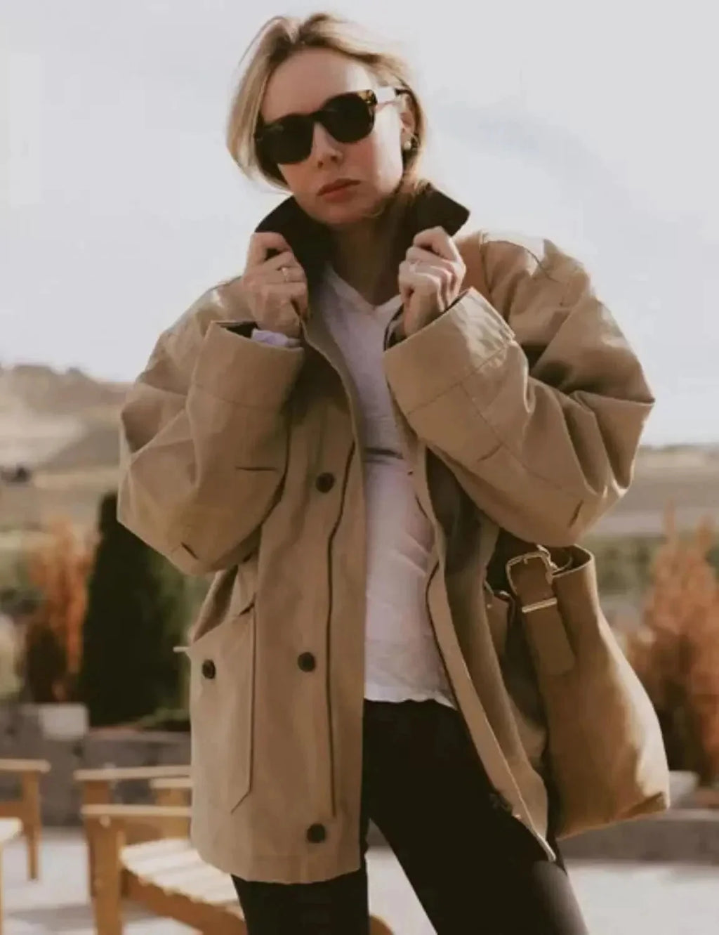 Mid-Season Corduroy Collar Casual Jacket