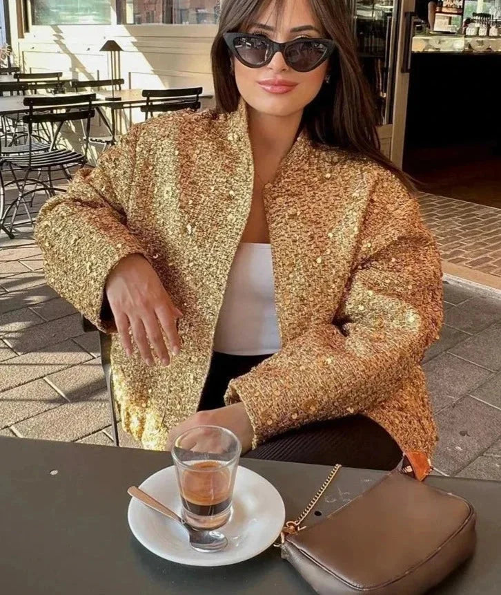 Chic Elegant Sequined Party Jacket