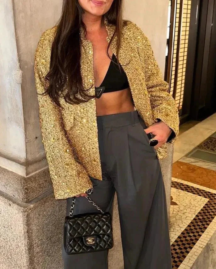 Chic Elegant Sequined Party Jacket