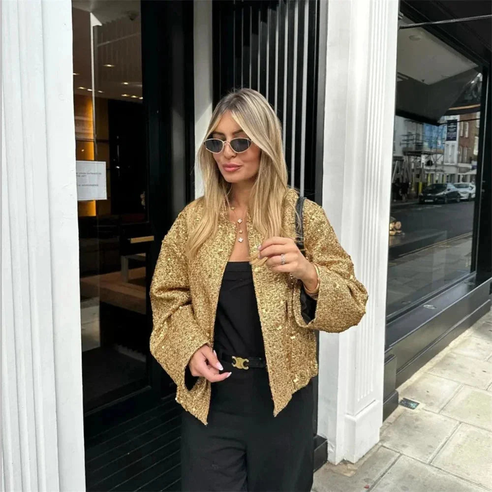 Chic Elegant Sequined Party Jacket