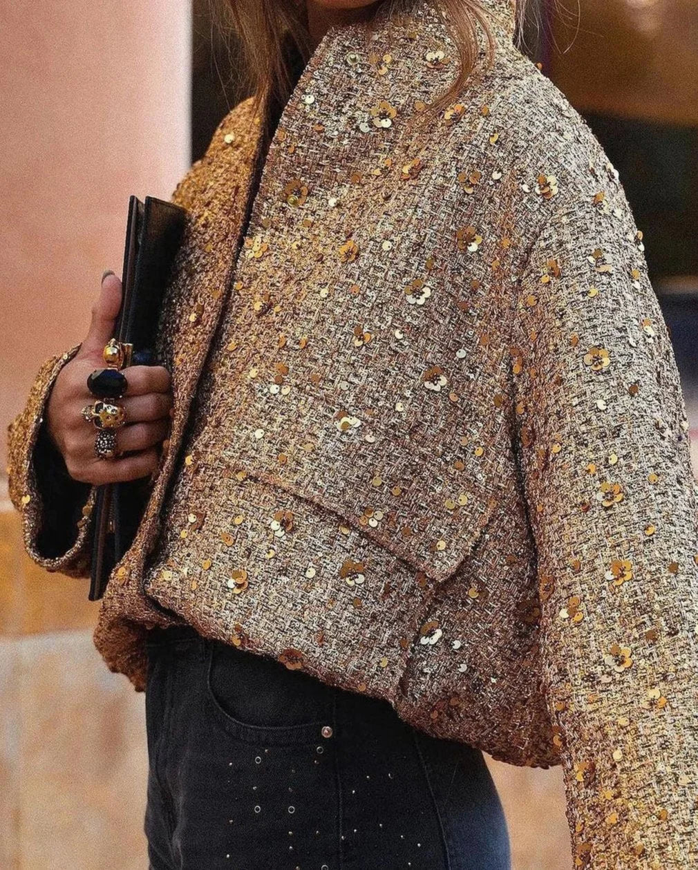 Chic Elegant Sequined Party Jacket
