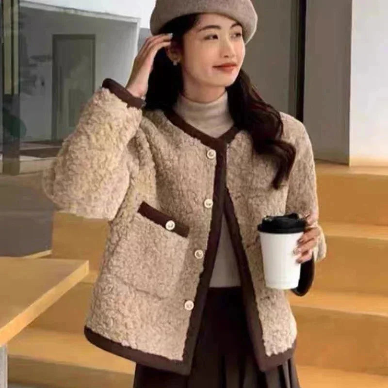 Short Soft Plush Fleece Jacket