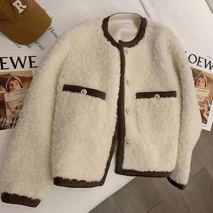 Short Soft Plush Fleece Jacket