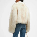 Ivory Faux Fur Collar Jacket