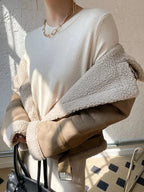 Suede Shearling Lined Winter Jacket
