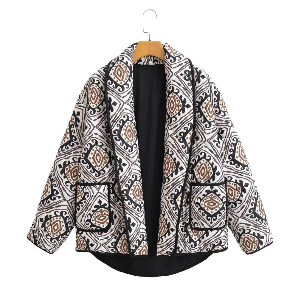 Colourful Padded Wide Sleeve Jacket