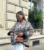 Colourful Padded Wide Sleeve Jacket