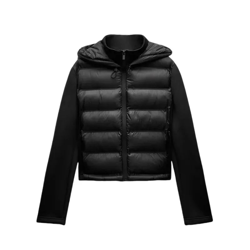 Lightweight Black Hooded Zip Jacket