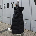Long Puffer Jacket Removable Hood