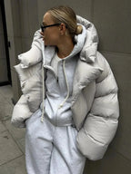 Oversized High Collar Puffer Jacket