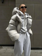 Oversized High Collar Puffer Jacket