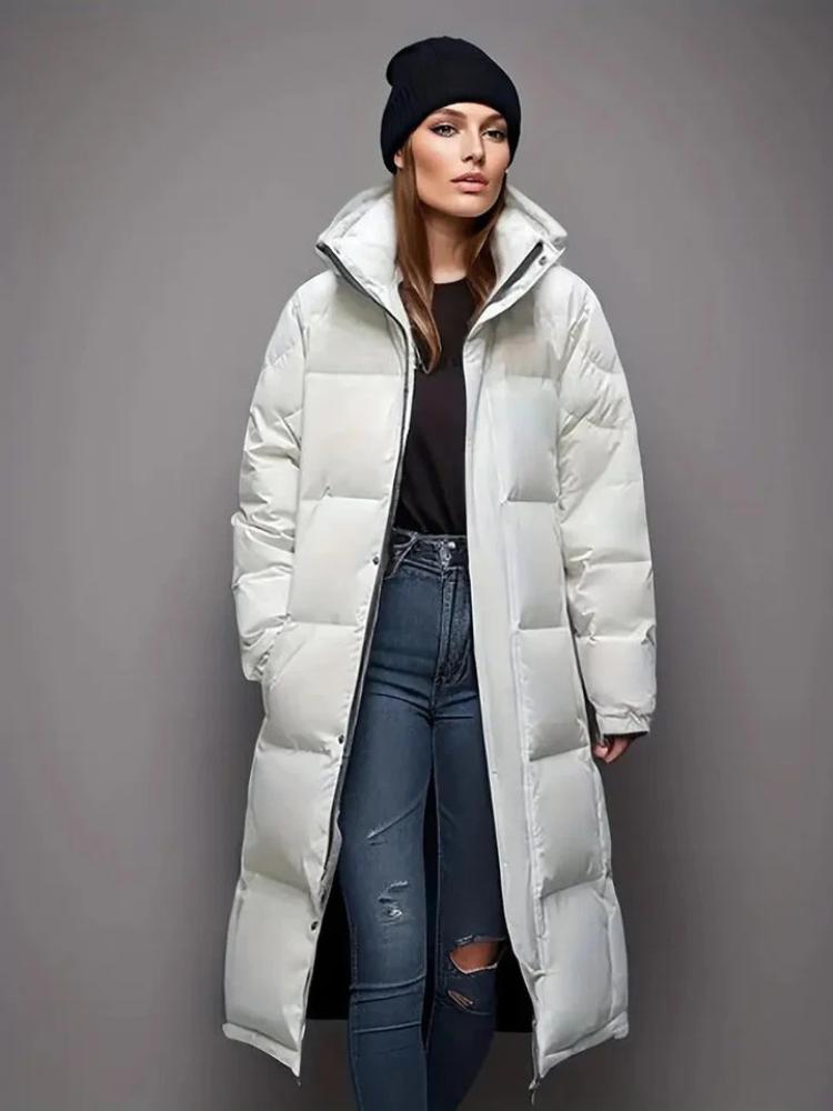 Long Warm Padded Puffer Jacket