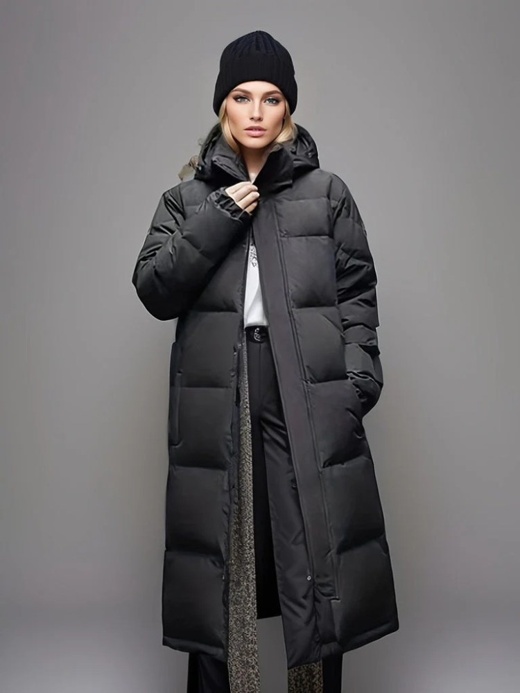 Long Warm Padded Puffer Jacket