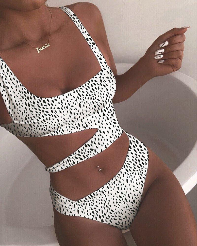 Women's Cutout Halter Swimsuit