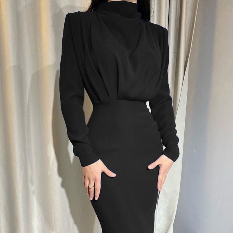 Women's Sleeveless Draped Midi Dress